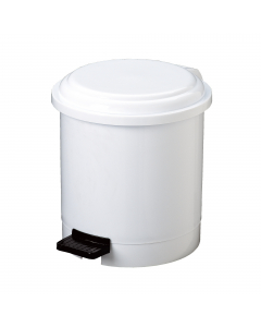 In PPL ad alta densità. Secchio interno con maniglia in metallo. Sistema di apertura in metallo e azionato a pedale. Idoneo per le aree in cui è necessario attenersi alle procedure haccp. Colore bianco. Dimensione: ° 17,5 x h 21cm -3lt. Pulizia periodica 