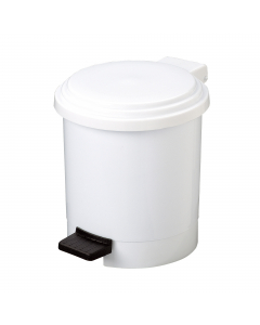In PPL ad alta densità. Secchio interno con maniglia in metallo. Sistema di apertura in metallo e azionato a pedale. Idoneo per le aree in cui è necessario attenersi alle procedure haccp. Colore bianco. Dimensione: ° 23 x h 27cm -6lt. Pulizia periodica da