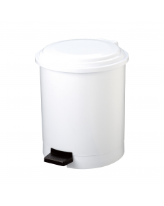 In PPL ad alta densità. Secchio interno con maniglia in metallo. Sistema di apertura in metallo e azionato a pedale. Idoneo per le aree in cui è necessario attenersi alle procedure haccp. Colore bianco. Dimensione: ° 34 x h 42cm -20lt. Pulizia periodica d