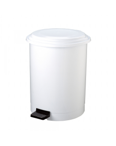 In PPL ad alta densità. Secchio interno con maniglia in metallo. Sistema di apertura in metallo e azionato a pedale. Idoneo per le aree in cui Þ necessario attenersi alle procedure haccp. Colore bianco. Dimensione: ° 41 x h 54cm - 40lt. Pulizia periodica 