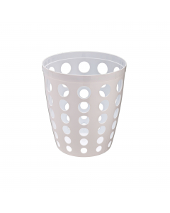 Cestino bianco in polipropilene. °25,5 x h 25cm. Pulizia periodica da effettuare con un panno morbido e non abrasivo, imbevuto d’acqua. Detergenti che contengono solventi possono danneggiare il materiale.