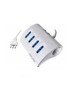 Multipresa da tavolo dal design moderno e raffinato, si adatta perfettamente a qualsiasi tipo di arredamento. Presa multipla composta da: 4 prese bipasso 2P+T 10/16 A - 1 presa Schuko 10 A 2 porte USB tipo A. Input: 110-230 V, 50-60 Hz. Output: DC 5 V +/-