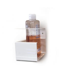 Supporto da parete adatto a contenere il dispenser di gel igienizzanti da da 500ml. Dimensioni: 110x170mm - per dispenser diametro massimo 80mm. Fornito con viti e tasselli per fissaggio a parete.