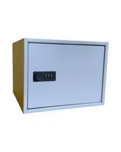 Cassette di sicurezza in lamiera con possibilità di fissaggio a muro e parete.
materiale utilizzato: lamiera lucida spessore da 8/10 – 10/10
vernice: polvere epoxy poliestere (formulata con pigmento esente da cromo e piombo). Serratura a combinazione mecc