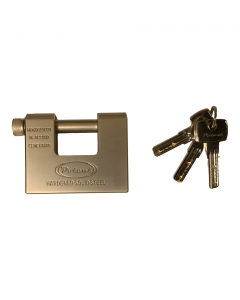 Lucchetti monoblocco in acciaio cementato e temprato. Perno di chiusura girevole in acciaio cementato. Pistoncini di combinazione in ottone. Molle pistoncini in acciaio.
Estrazione chiave a lucchetto chiuso. Forniti con 3 chiavi nichelate. Finitura cromo 