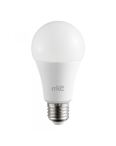 Lampada LED Classe tipo F luce bianca fredda (6000K). Potenza 15W. Potenza equivalente 108w. Risparmio energetico 86%. Tensione di lavoro 220-240v. Attacco E27. Cri >80. Lumen 1673. Angolo di illuminazione >200¦. Misure d.60 x h. 121mm.