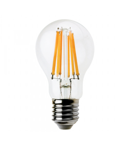 Lampada LED Classe tipo F luce bianca fredda (6000K). Potenza 12W. Potenza equivalente 110w. Risparmio energetico 90%. Tensione di lavoro 170-265v. Attacco E27. Cri >80. Lumen 1521. Angolo di illuminazione >360¦. Misure d.60 x h. 110mm