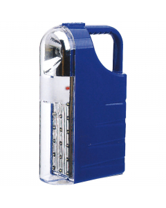 Lampada a 18 LED che si accende automaticamente in caso di black out. Tempo di carica 15-20h. Durata:10 ore di luce. Dotata di batteria ricaricabile al piombo 4V-3Ah. Può essere utilizzata sia come luce d'emergenza che come torcia elettrica. Dotata di man