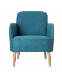 Poltrona dal design retrò! Struttura in legno di pino e sedile imbottito e rivestito in poliestere.  Ispirato allo stile scandinavo caldo e accogliente grazie alla seduta e ai braccioli imbottiti. Ideale per angoli conversazione, zone lettura o ristoro.
•