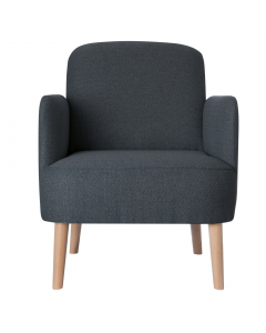 Poltrona dal design retrò! Struttura in legno di pino e sedile imbottito e rivestito in poliestere.  Ispirato allo stile scandinavo caldo e accogliente grazie alla seduta e ai braccioli imbottiti. Ideale per angoli conversazione, zone lettura o ristoro.
•