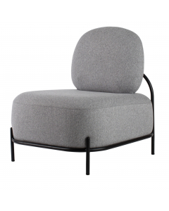 Poltrona dal design classico e senza tempo! Struttura in pannelli di compensato e tubolari in metallo nero. Sedile imbottito e rivestito in poliestere. Ideale per una zona conversazione elegante e confortevole. 
• Dimensioni: L66,5 x P71 x H77cm
• Altezza