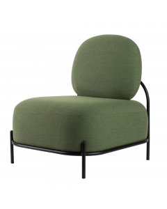 Poltrona dal design classico e senza tempo! Struttura in pannelli di compensato e tubolari in metallo nero. Sedile imbottito e rivestito in poliestere. Ideale per una zona conversazione elegante e confortevole. 
• Dimensioni: L66,5 x P71 x H77cm
• Altezza