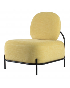 Poltrona dal design classico e senza tempo! Struttura in pannelli di compensato e tubolari in metallo nero. Sedile imbottito e rivestito in poliestere. Ideale per una zona conversazione elegante e confortevole. 
• Dimensioni: L66,5 x P71 x H77cm
• Altezza