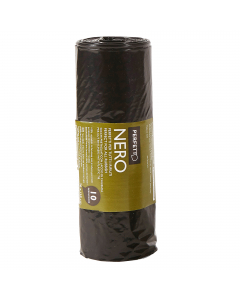 Sacchi in MDPE, Formato 70x110cm - 110Lt (20µ). Colore nero. in rotolo pretagliato.
