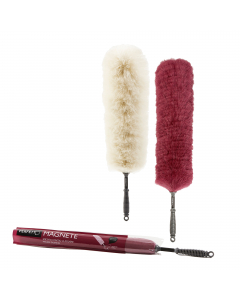 Piumino da spolvero elettrostatico attira-polvere morbido, maneggevole, pieghevole.  Dimensioni: Ø5 x H65cm. Ideale per spolvero in spazi ristretti, vetrine, negozi e ovunque sia indispensabile uno spolvero veloce e frequente. colori assortiti: arancio / 