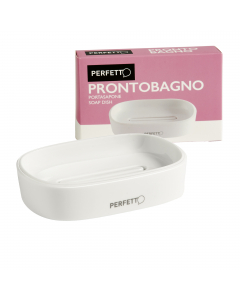 Accessori per il bagno in polipropilene, con finitura bianca. Dimensioni: 125x80xh. 25mm.