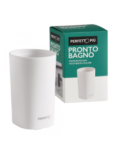 Accessori per il bagno in polipropilene, con finitura bianca. Dimensioni: 80x h. 125mm.