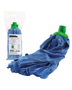 Mop in microfibra 200gr. Sistema colore per prevenire la contaminazione batterica tra diversi ambienti.