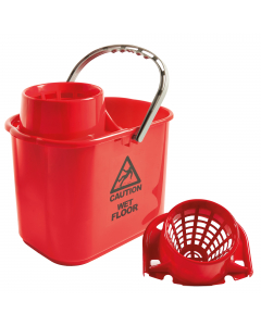 Secchio con strizzatore esterno capacità 15L. Sistema colore per prevenire la contaminazione batterica tra diversi ambienti. Dimensioni: 30x27xH37cm
.