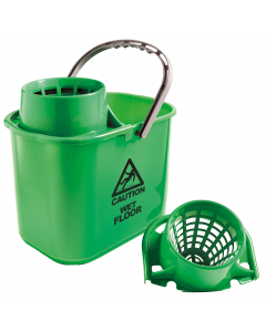 Secchio con strizzatore capacità 15L. Sistema colore per prevenire la contaminazione batterica tra diversi ambienti. Dimensioni: 30x27xH37cm
.