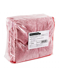 Panno multiuso in micrtofibra (80% poliestere, 20% poliammide). Dimensioni: 40x40cm. In confezione da 10 panni colore rosso.