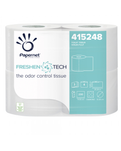 Freshen Tech è una gamma esclusiva di prodotti di carta che non copre gli odori ma li elimina. L'innovativa tecnologia adottata prevede la modifica della struttura molecolare dei cattivi odori neutralizzandoli. Con un unico prodotto vengono eliminati i te