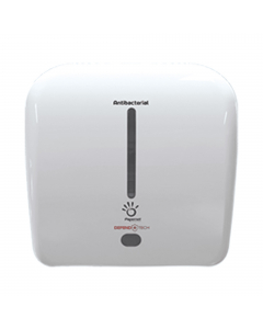 Dispenser per bobine in plastica antibatterica dove la semplicità e l'eleganza sono garantiti da un esclusivo design italiano che renderà l'ambiente ordinato e pulito. Altezza dispenser (cm): 33.3;  Larghezza dispenser (cm): 32.1;  Lunghezza dispenser (cm