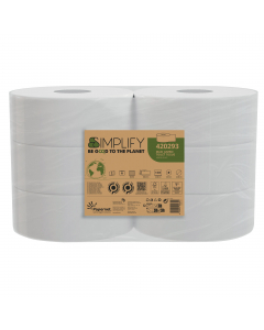 La Carta Igienica Maxi Jumbo Simplify è stata realizzata con 2 veli, con carta in pura cellulosa ed è di colore bianco. Rispetta la certificazione EU Ecolabel e la certificazione FSC.
Materiale: Pura cellulosa
Colore: Bianco
Goffratura: Micro
Veli: 2
Nume