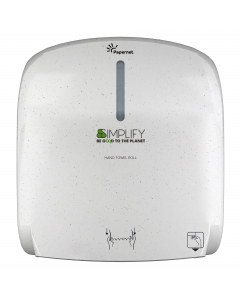 Il Dispenser Asciugamano Piegato Z/W - 421336 Simplify è realizzato con legno e plastica riciclati ed è di colore White Wood.
Altezza dispenser (cm): 33.6
Larghezza dispenser (cm): 10.8
Lunghezza dispenser (cm): 29
Capacità: Max. 2,5 clip