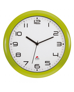 Orologio da parete con meccanismo silenzioso, alta precisione al quarzo. Vivace, colorato dall'ottima leggibilità. Lente di protezione in vetro. Funziona con una batteria stilo AA (non inclusa).