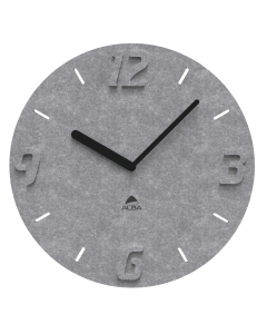 Questo orologio da parete progettato dai nostri designer ha tutto! Con la sua composizione in PET e il suo aspetto elegante, l'orologio HORPET si adatta perfettamente ai vostri locali. Grazie ai numeri in rilievo 3D e alle lancette nere su sfondo grigio, 