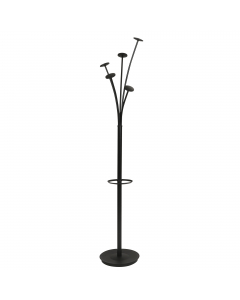 Un design contemporaneo e innovativo ad un prezzo molto contenuto! Struttura in acciaio con 5 grandi supporti in legno chiaro per una perfetta cura degli abiti. Portaombrelli con raccogli goccia alla base. Base ponderata da 5kg per una maggiore stabilità.