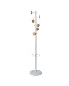 Senza tempo, l'appendiabiti Music è stato ridisegnato mescolando diversi materiali. Consiste in 6 ganci per cappotto e 3 mini ganci per appendere i vostri vestiti e accessori, un portaombrelli e una base ponderata. La finitura elegante rende questo append