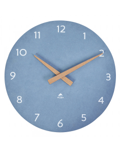 Orologi eleganti e di tendenza ideale per aree di ricevimento e uffici. Struttura in MDF colori soft con lancette in noce. Movimento al quarzo di alta precisione. Silenzioso. Funziona con una batteria AA (non inclusa). Dimensione Ø 30cm - spessore 5mm. Ga