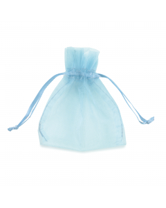 Confezione da 20 sacchetti in organza colorato, con cordoncino tono su tono.