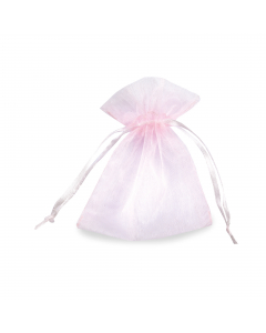 Confezione da 20 sacchetti in organza colorato, con cordoncino tono su tono.