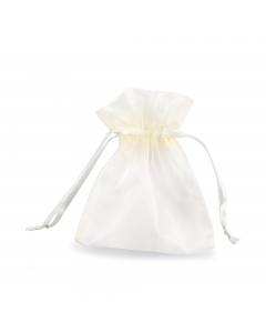 Confezione da 20 sacchetti in organza colorato, con cordoncino tono su tono.
