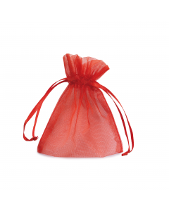 Confezione da 20 sacchetti in organza colorato, con cordoncino tono su tono.
