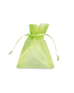 Confezione da 20 sacchetti in organza colorato, con cordoncino tono su tono.