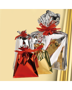 Buste regalo in ppl metal lucido 50x75cm senza patella adesiva