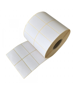 Rotolo 5.000 Etichette in 2 piste. Etichette idonee al trasferimento Termico Diretto f.to 40x12mm - adesivo permante - bianco. Utilizzo consigliato: Ean 13, Prezzo, Codice.