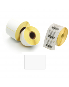 Rotolo 1.000 Etichette in 1 pista. Etichette idonee al trasferimento Termico Diretto f.to 58x43mm - adesivo permanente - bianco. Utilizzo consigliato: ean 13, Prezzo, codice numerico, per molteplici utilizzi.