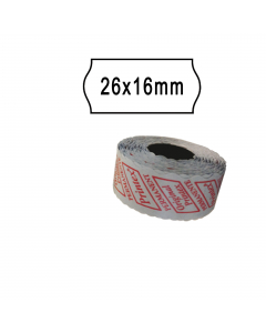 Rotolo da 1.000 etichette a onda 26x16mm. Confezione 10 rotoli.