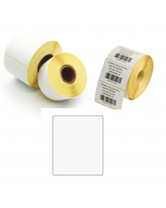 Rotolo 500 Etichette bianche a 1 pista. Etichette idonee al trasferimento Termico Diretto. Anima diametro41mm. F.to 50x100mm. Adesivo permanente. Utilizzo consigliato: industria e spedizioni