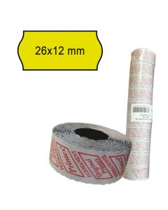 Rotolo da 1.000 etichette a onda 26x12mm. Confezione 10 rotoli.