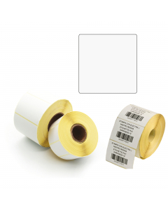 Rotolo 500 Etichette in 1 pista. Etichette idonee al trasferimento Termico Diretto f.to 100x100mm - adesivo permanente - bianco. Utilizzo consigliato: barcode, codi, industria e spedizioni.