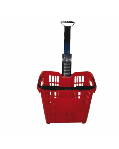 Cesto trolley  a 2 ruote, struttura in polipropilene, con manico autobloccante, Capacità 30 LT. Semplicisimo da impilare, non necessita della pedana portacarrelli. 100% Reciclabile. Dimensioni: 49,5x36,5x46 cm
