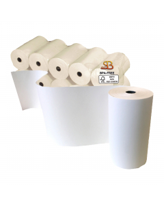 Rotoli per calcolatrici e stampanti termiche in carta termica 55gr NEUTRA.
Tipo carta: termica Mitsubishi P5046 priva di bisfenolo A (BPA FREE), stabilità immagine 10 anni, certificata FSC.
Larghezza 57 mm. Lunghezza 25 mt (+/-1%). Diametro esterno rotolo