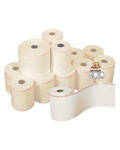 Rotoli in carta termica adesiva per per BILANCE. 
Stampa della dicitura non vale come scontrino fiscale su lato termico (fronte), lato sinistro.
Tipo carta: termica adesiva priva di bisfenolo A (BPA FREE), certificata FSC.
Larghezza 60 mm. Lunghezza 38 mt