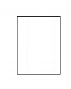 Foglio uso bollo per laser ed inkjet con scritta sul retro SPAZIO NON UTILIZZABILE. Foglio completamente bianco con margini verticali.